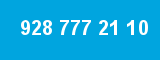 928 777 21 10 928 777 21 10